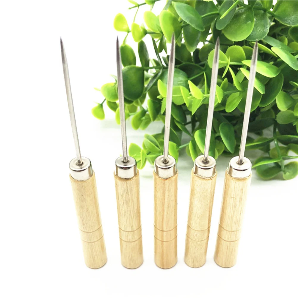 

10Pcs Wooden Handle Scriber Needle High Quality Carving Tool for Walnuts Olive Bodhi King Deep Cleaning Debris Removal Marking