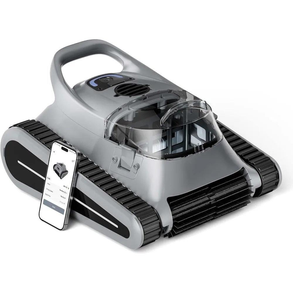 Pool Vacuum for Above Ground Pool, Cordless Robotic Pool Cleaner, 150-Min Runtime, LED Indicator, Self-Parking