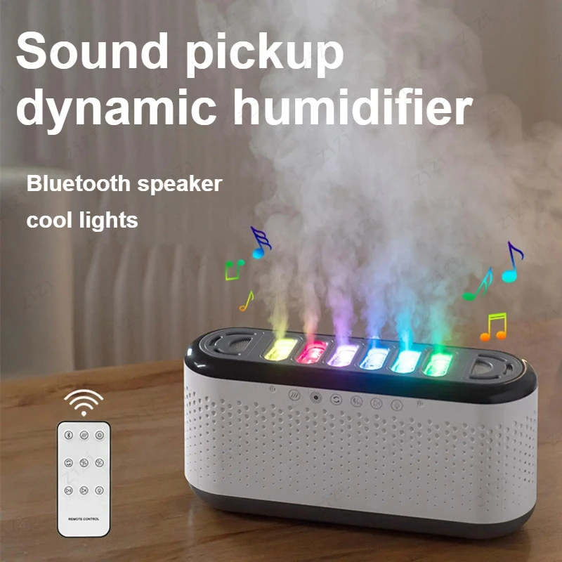 Pickup Dynamic Bluetooth Audio Wireless Remote Humidifier USB Six Hole Spray Desktop Colorful Atmosphere Light Humidifier