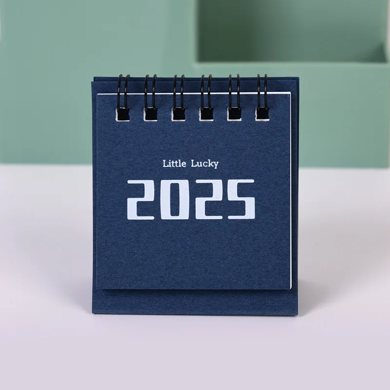 2025 Mini Calendar Simple Text Check In Plan Desktop Decoration Students School Office Supplies Desk Small Calendar