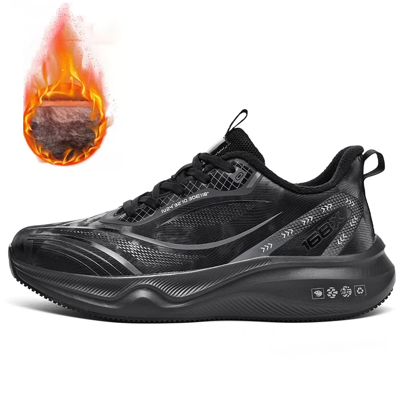 

Winter Sports Shoes for Men Waterproof Sneakers Running Walking Plush/Non-plush Two Options Plus Big Size 49 50 51 High Quality