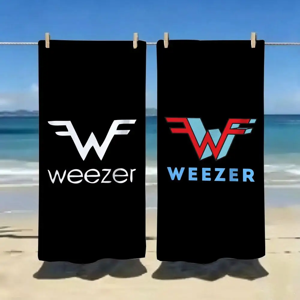 Rock Bands LOGO W-WeezerS Towel ultra-fine fiber quick drying absorbent bath towel, outdoor swimming sports towel