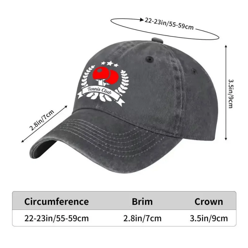 Vintage Washed Baseball Cap with Table Tennis Paddle Print – Adjustable Retro Unisex Hat for Golf, Casual & Social Events