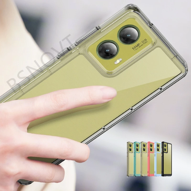 

For Moto G85 Case Cover Motorola Moto G85 Capas Shockproof Phone Bumper Back Transparent Colour Clear For Fundas Moto G85 G 85