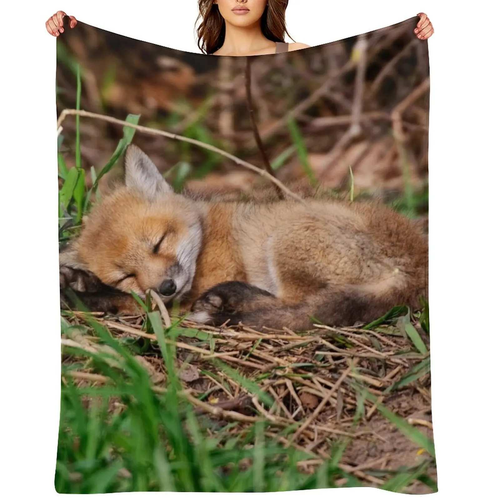 

Fox Kit 9 Throw Blanket blankets and throws Bed warm for winter Shaggy Blankets