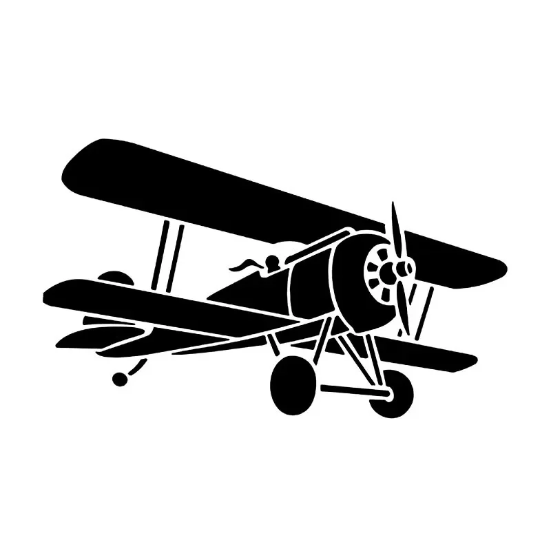 

Car Stickers Trendy Exquisite Children's Adult Jet Aircraft Decorative Decals Sunscreen Waterproof Black and White, 17cm*10cm