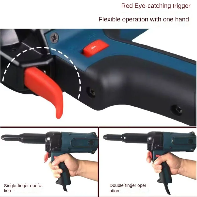 

CheapNEW Electric Rivet Gun Tac500 Electric Nailer 220V Electric Riveter Furniture Nailer 400W for 3.2-5.0Mm Rivets