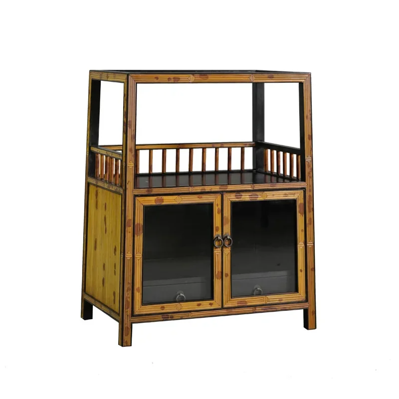 

Nanmu tea cabinet, Chinese handmade cup holder, tea cup storage rack, shelf