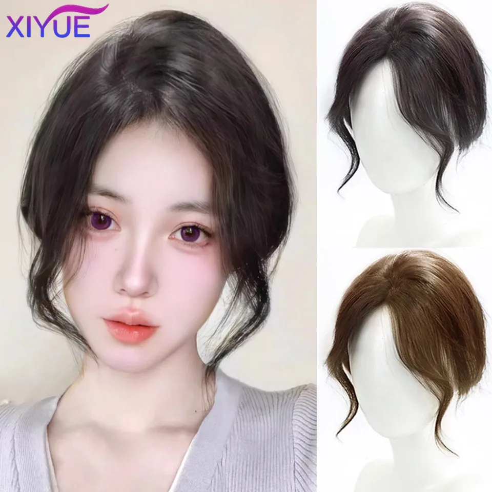 XIYUE Bangs wig for women with natural fluffiness and increased hair volume top of head hair patch