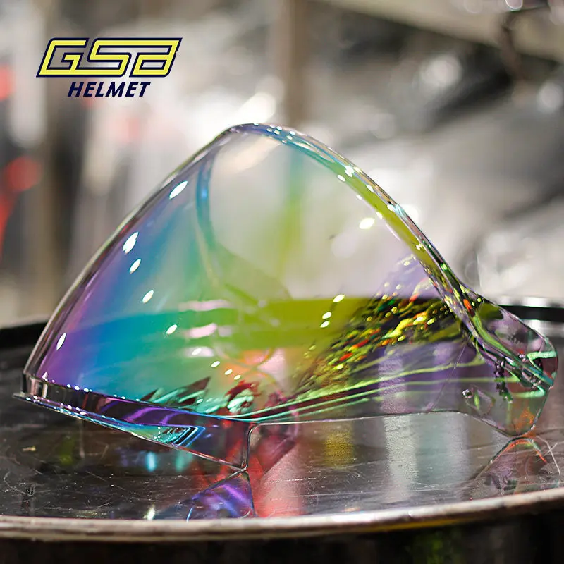 FOR GSB G-263 Motorcycle Full Helmet Lens Color Transparent Mirror Motorcycle Road Helmet Gold Plated Original Lens
