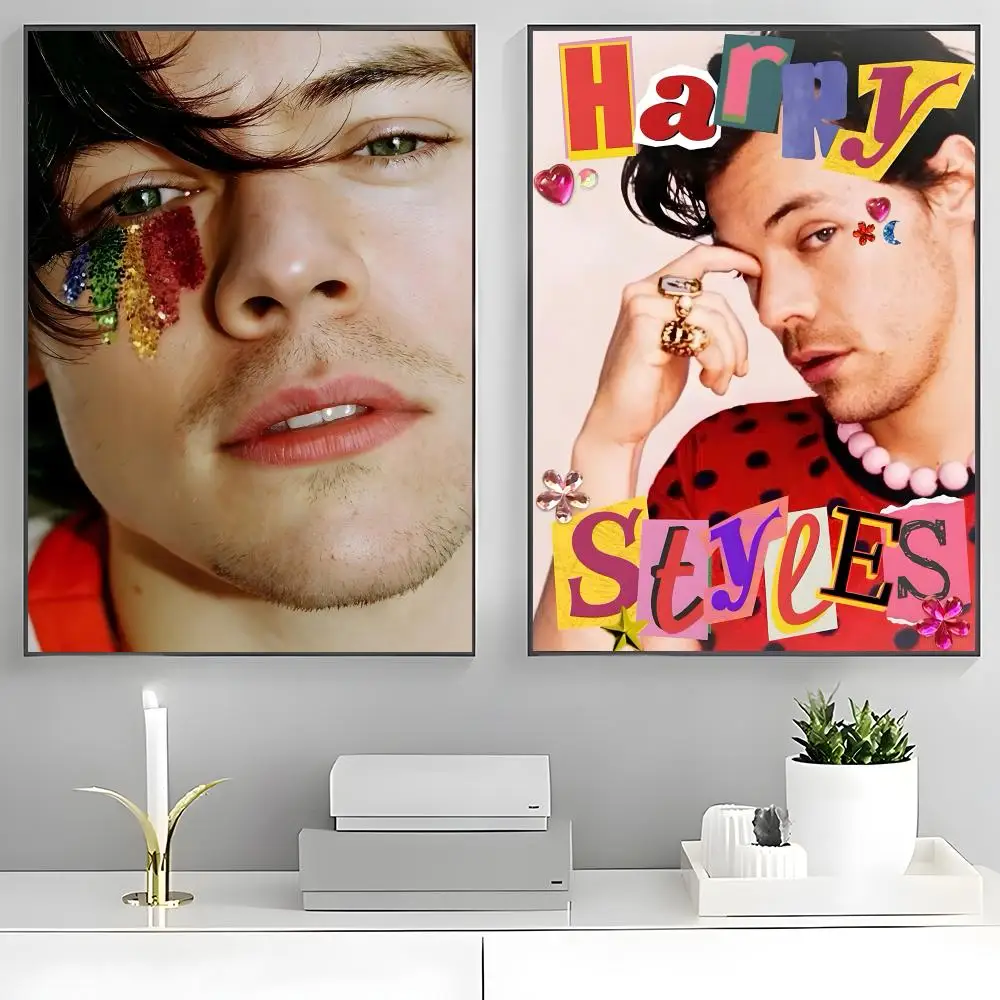 H-Harry S-Styles Poster Poster Stickers Painting Mural HD Wall Decals for Bedroom Living Room Home Self-Adhesive