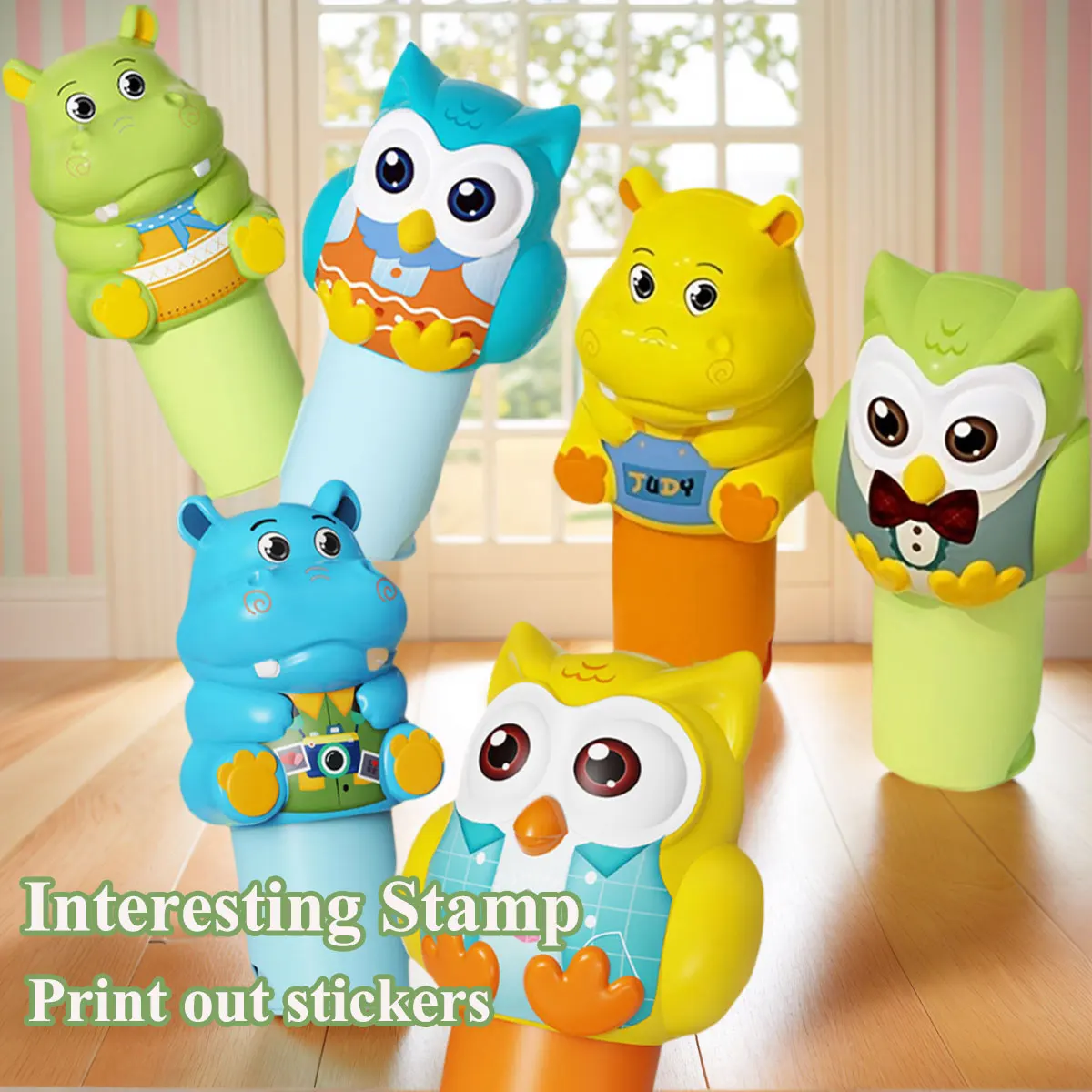 Children's Magic Seal Sticker with Picture Album&100s Stickers Kid DIY Painting Photo Decor Montessori Stamp Gift