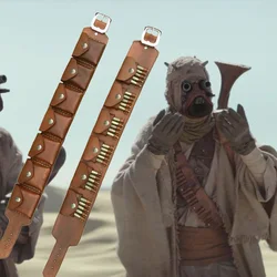 Sand People Cosplay Costume Tusken Ammo Belt Bandolier PU Leather Cartridge Pouch Uncharted Cavalry Raider Bag Sash Kit For Larp