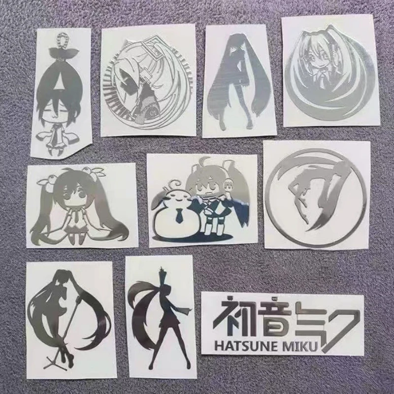 

12Pcs 1Suit Hatsune Miku Metal Stickers DIY Phone Shell Laptop Headset Computer Case Decoration Children'S Toy Sticker Gift