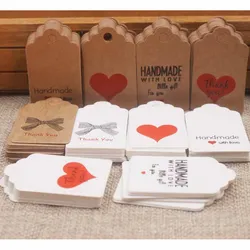 5x3cm DIY Made with love wedding tag card scallop heart shape valentines days gift /crafts/bakery /candy tag label 100opc/lot