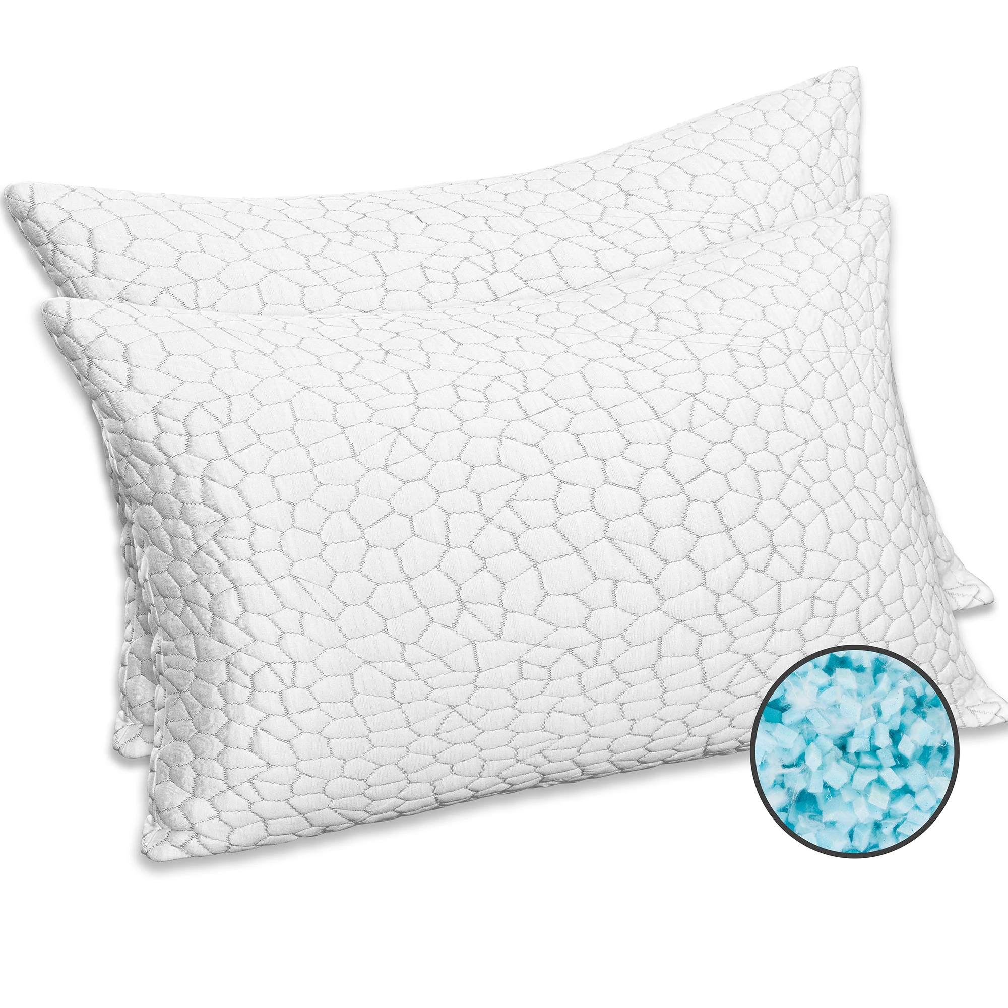 

Memory Foam Pillow for Sleeping, Adjustable Loft Cooling Bamboo, Washable Removable Cover, 20x26 in, 1-Pack 26x20x5 in.