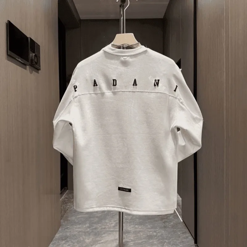 

Мужская одежда, весенне-осенняя модная уличная одежда с надписью, повседневная толстовка с надписью Mathc, мужской свободный пуловер с круглым вырезом и длинными рукавами, топы