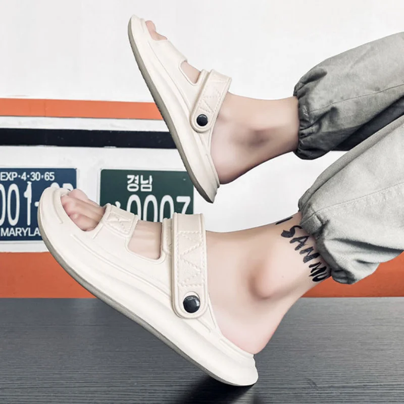 

Flat Man Sandals Casual New Design 2025 Shoes for Men Styles Cheap Liquidation Clearance Korean Style Daily Use Sale Fashion V