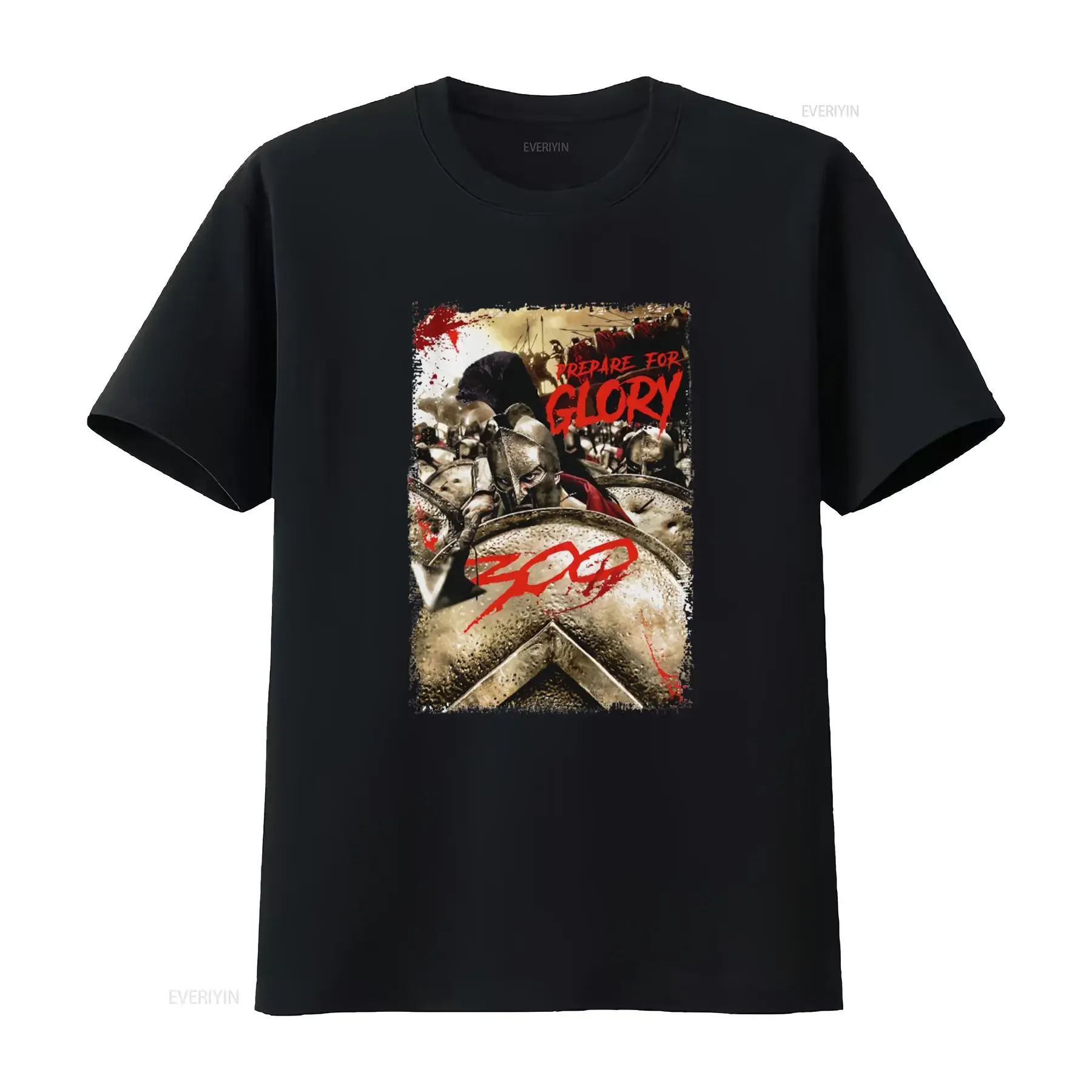 300 Movie Inspired T Shirt Spartans vs Persians Design King Leonidas Prepare for Glory Print Authentic Battle Scene vintage