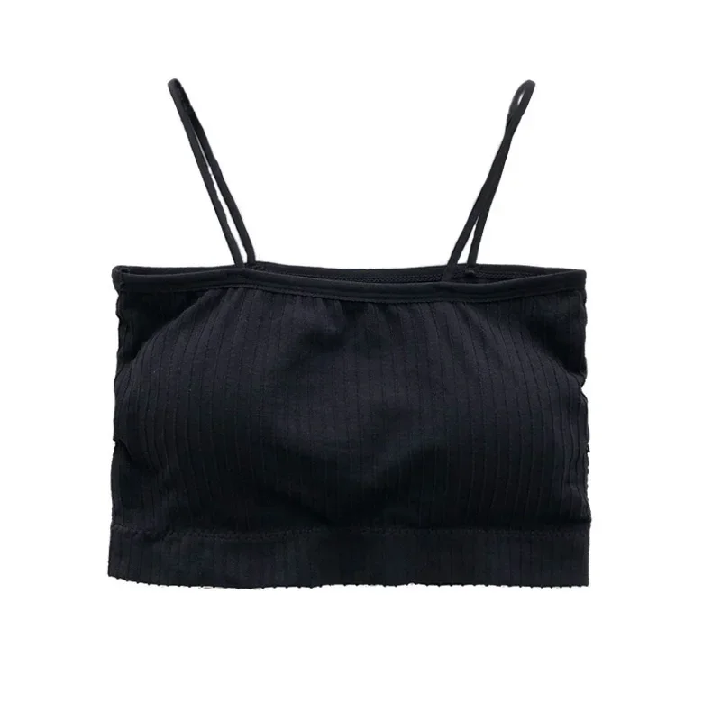 Roupa íntima sexy de verão com suspensórios, adequada para meninas e estudantes usarem dentro e fora como roupa íntima e tops tubulares