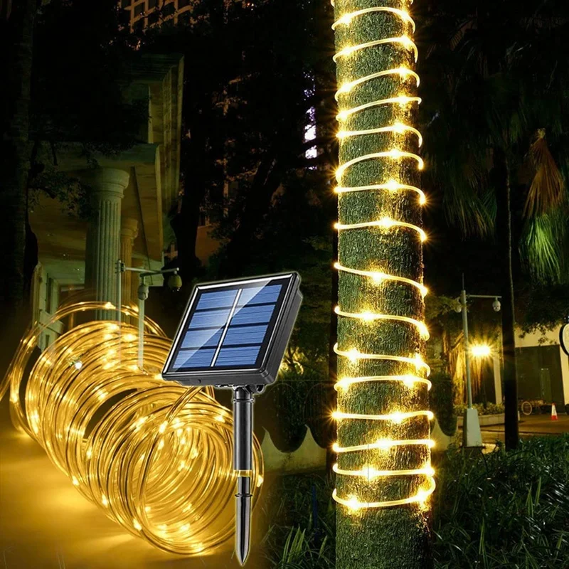 الطاقة الشمسية حبل ضوء مقاوم للماء IP65 300 المصابيح في الهواء الطلق LED الشمسية أضواء في الهواء الطلق للحزب حديقة ساحة المنزل