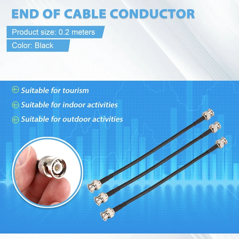 Câble de raccordement coaxial RG58 BNC vers BNC mâle, connecteur CriAJconnector, fil, ligne de signal d'oscilloscope