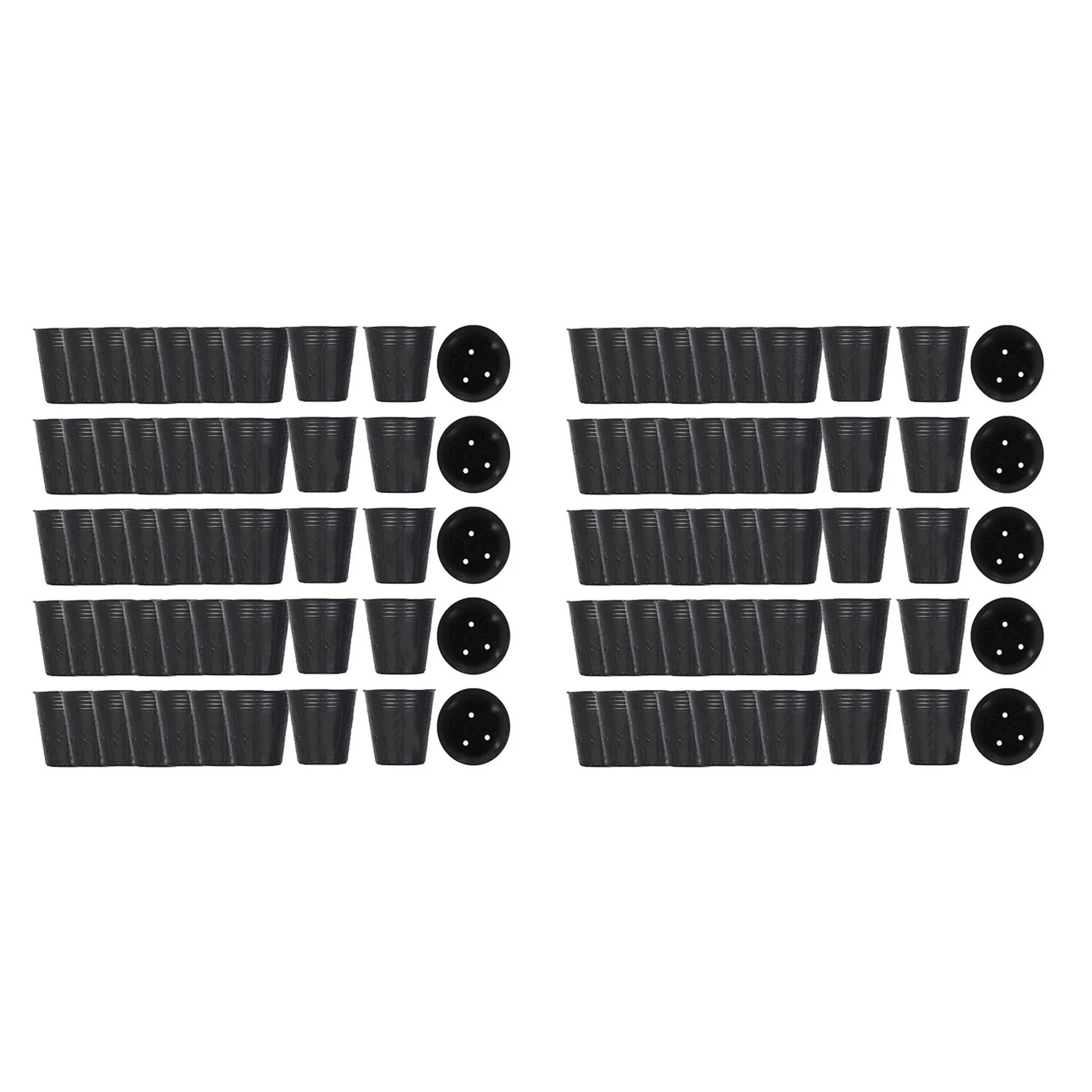 AT63-1000Pcs Nursery Pot Plastic Plant Propagation Container Grow Bag Garden Supplies 8Cmx8cm