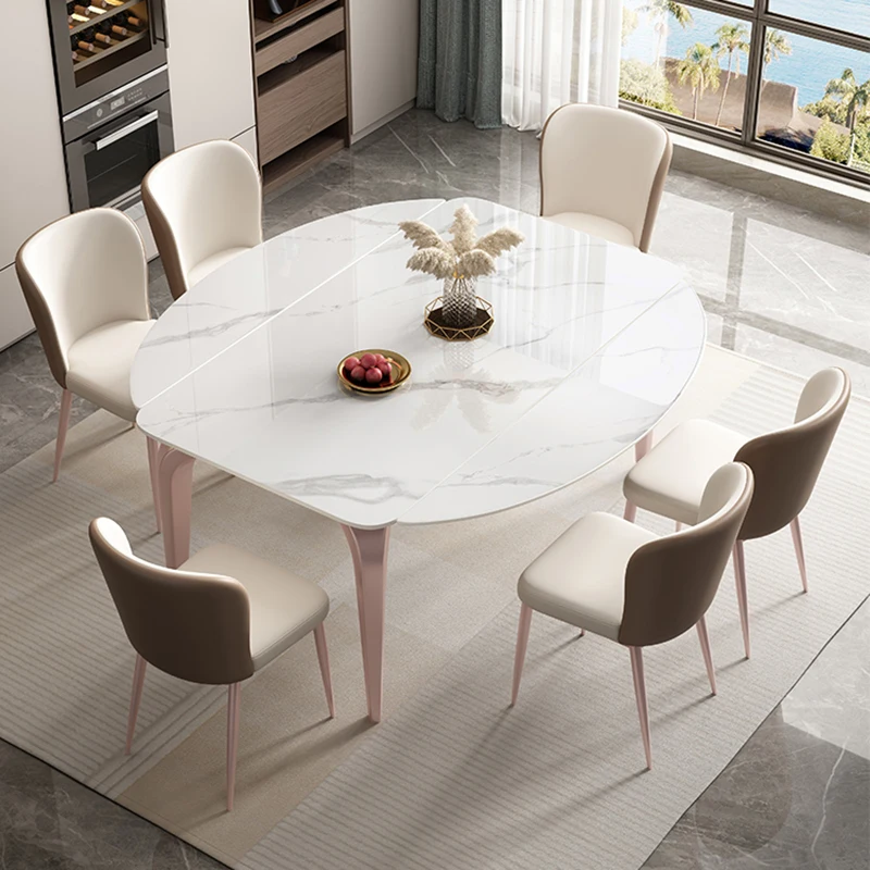 

Salon Kitchen Dining Tables Round Extendablerectangular Minimalist Dining Tables Patio Modern Esstisch Furniture YX50BC