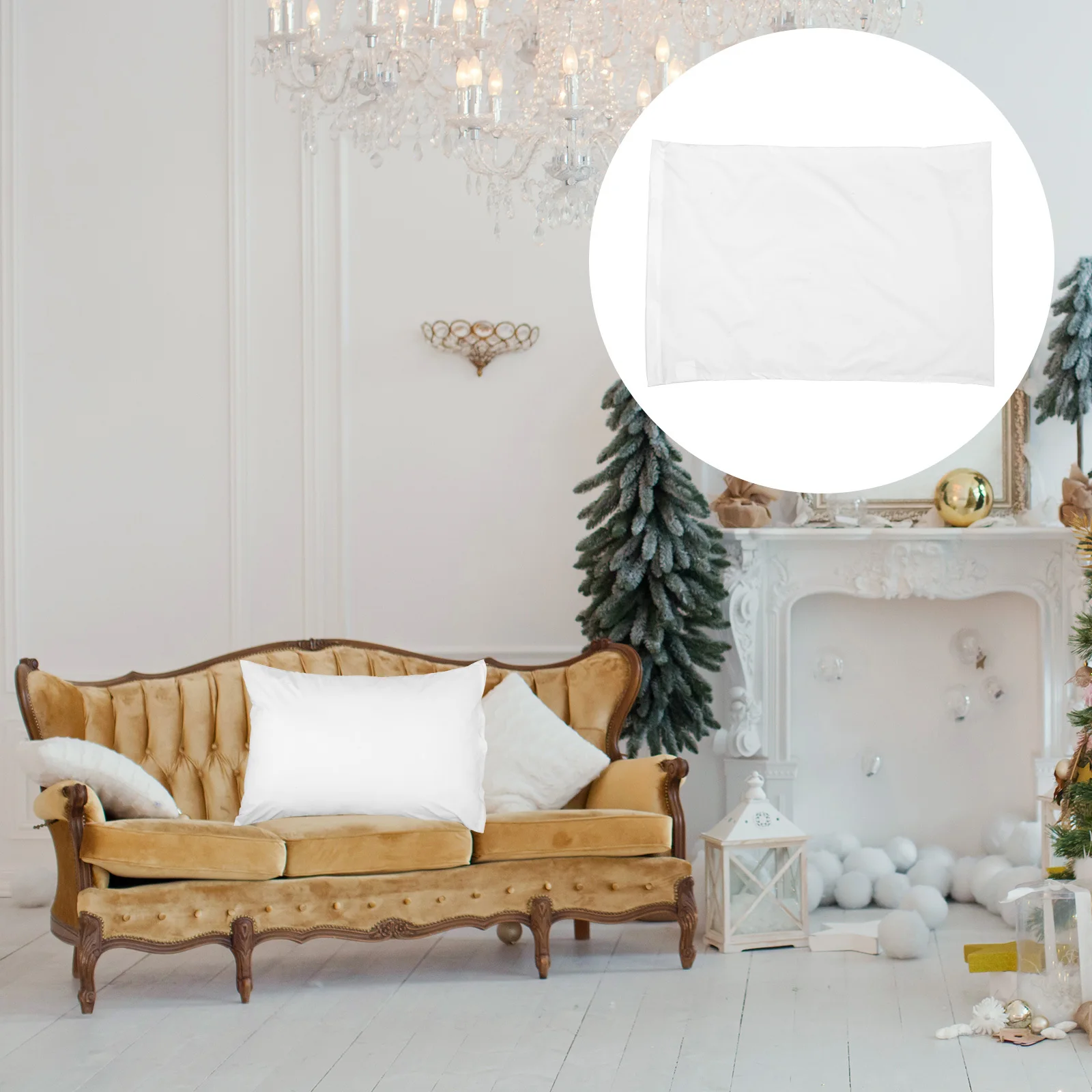 

4Pcs Waterproof Sofa Pillow Covers Soft Cushion Cases Removable Washable Decorative Cushion Covers for Living Room Home