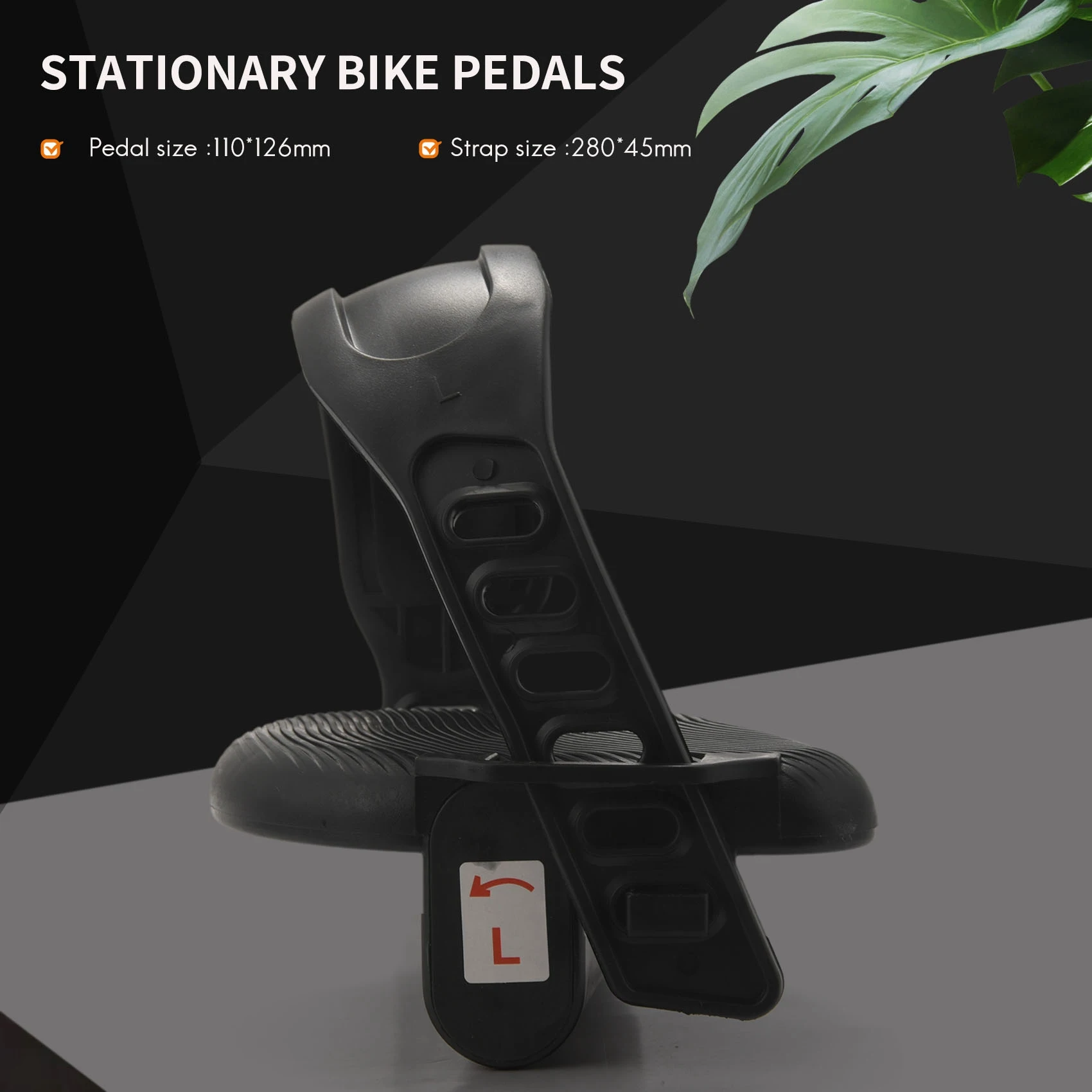 

ABKV-1Pair Exercise Bike Pedal Widened Bicycle Pedal With Pedal Straps For Exercise Bike Stationary Cycle Home
