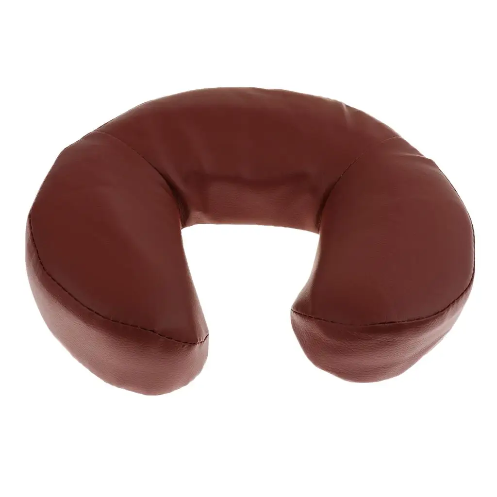 Massage Table Pillow Under the Face Ergonomic U Shape Foam Pad Reusable Cover for Spa Salon Back and Neck Access