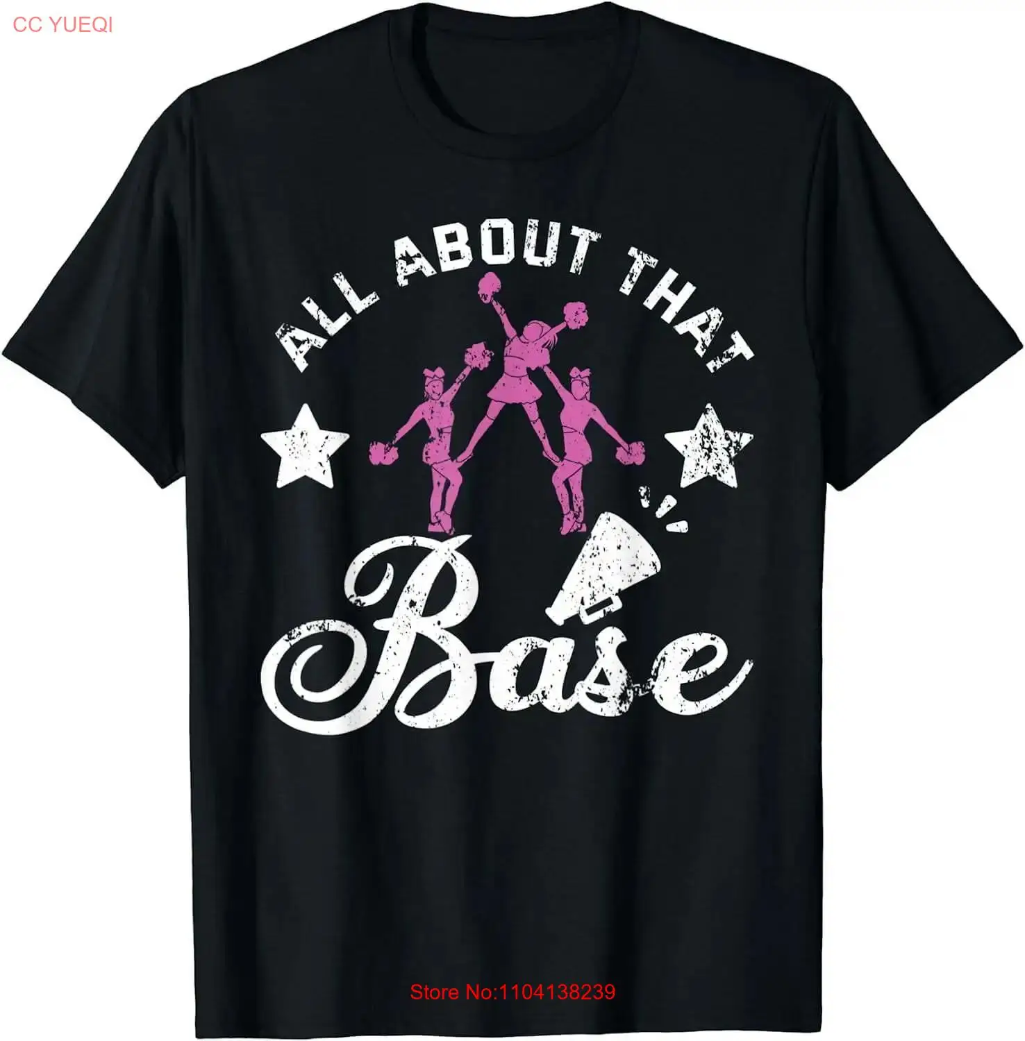 Women Squad Funny Cheerleading All About That Base Cheer T-Shirt