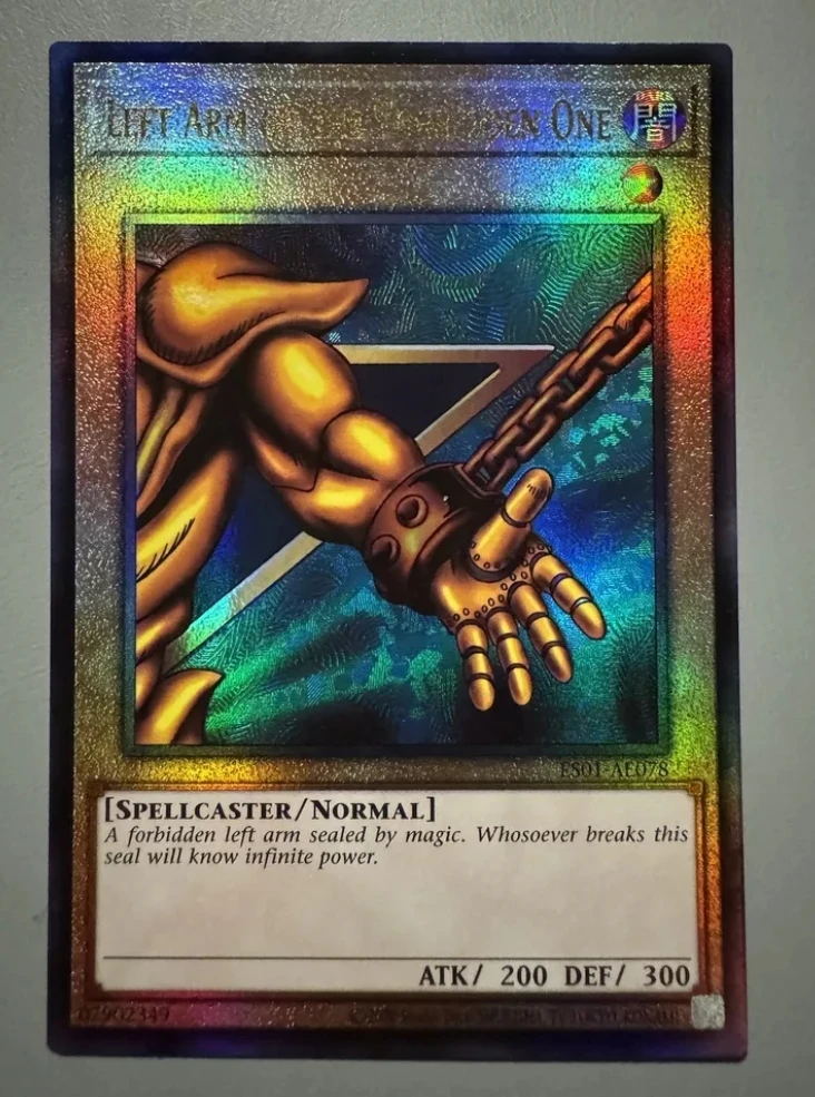 Yugioh KONAMI Duel Monsters ES01-AE078 Left Arm of the Forbidden One Ultimate Rare Asian English Collection Mint Card