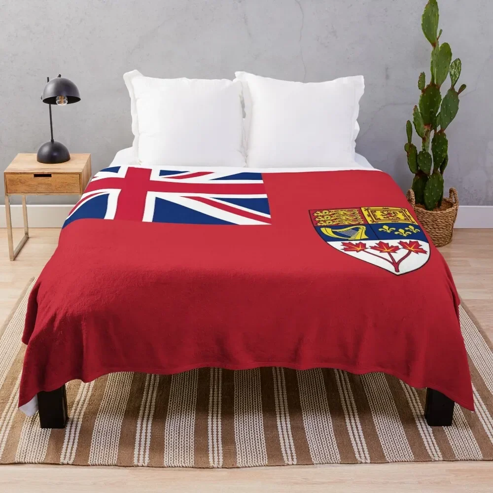 

Canada Red Ensign Flag vintage canadian symbol HD High Quality Online Store Throw Blanket Soft Big Blankets