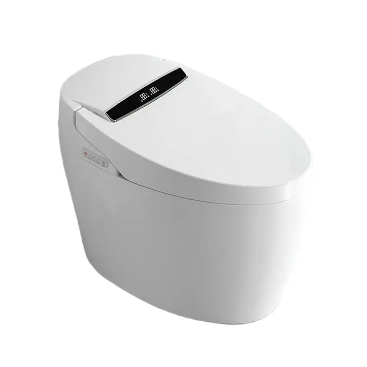 Intelligent Smart Toilet Remote Control Automatic Heated Seat Dual-Flush Floor Mounted Bidet Smart Toilet view 3