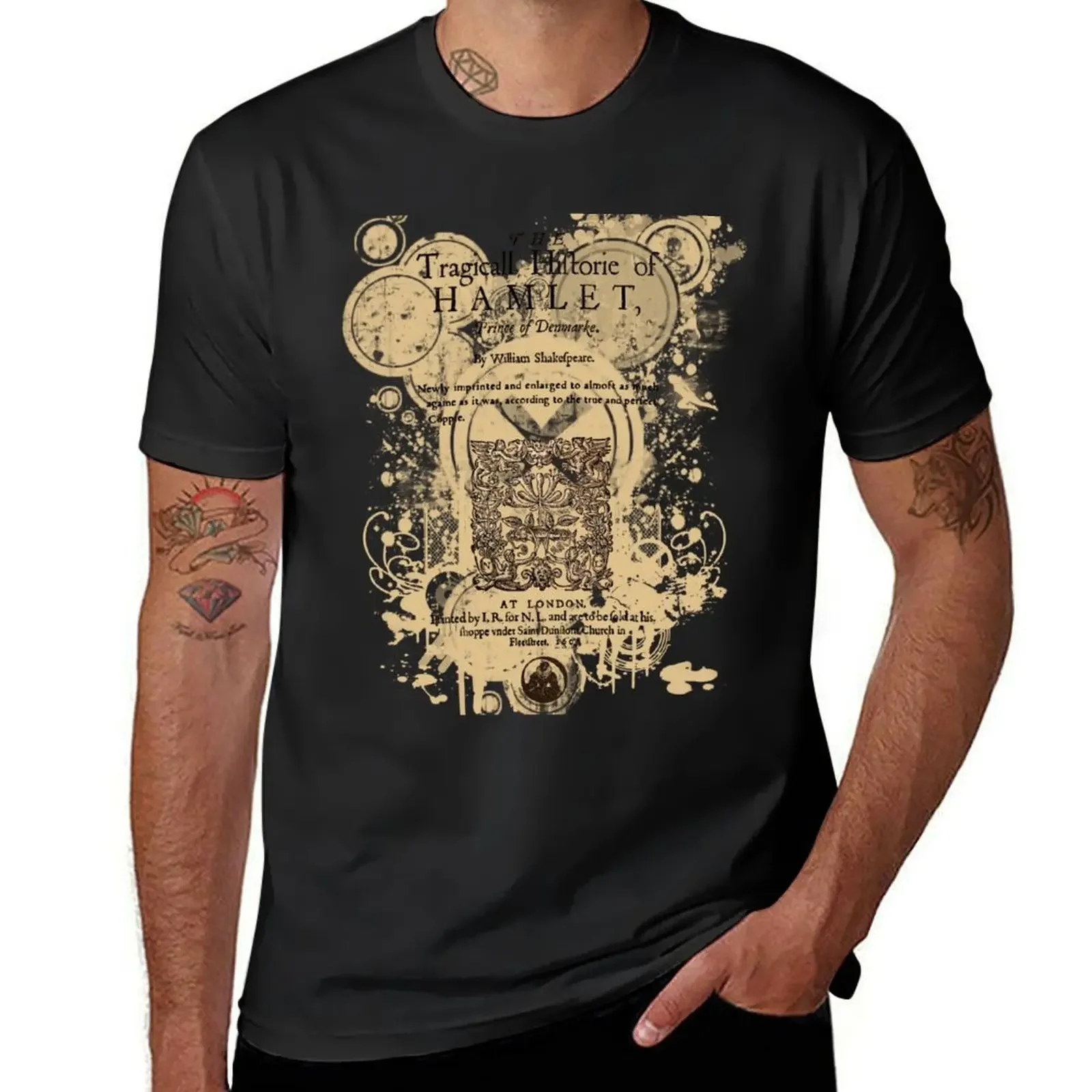 Shakespeare's Hamlet Front Piece T-Shirt sweat hippie clothes rapper graphic tees black t shirts for men