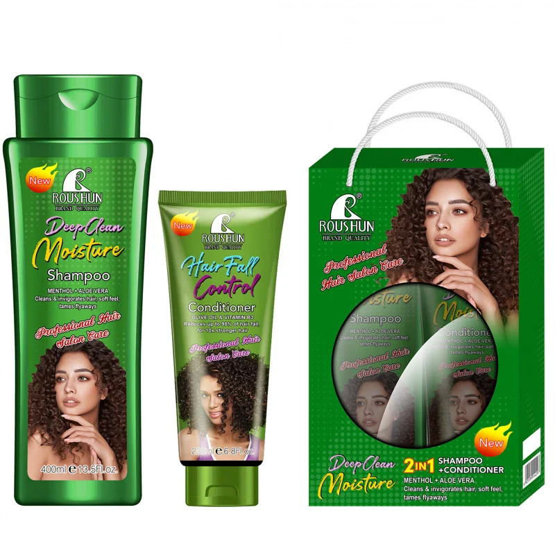

MENTHOL+ALOE Shampoo + Olive Conditioner Set Scalp cleansing, hair nourishing, smooth and fragrant shampoo and conditioner set