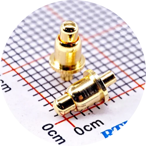 2/5/20 Stück Gesamtdurchmesser 4,0 mm Hochstrom-Pogo-Pin-Stecker 1A 2A 4A 5A Batterie Federbelastete Nadel Testsonde vergoldet – Detail 3
