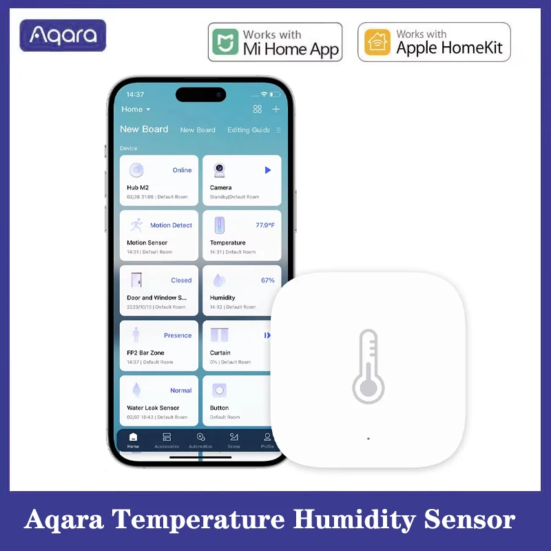 

Global Version Aqara Temperature Humidity Sensor Smart Home ZigBee Smart Air Pressure Environment Sensor For Mi home Homekit APP