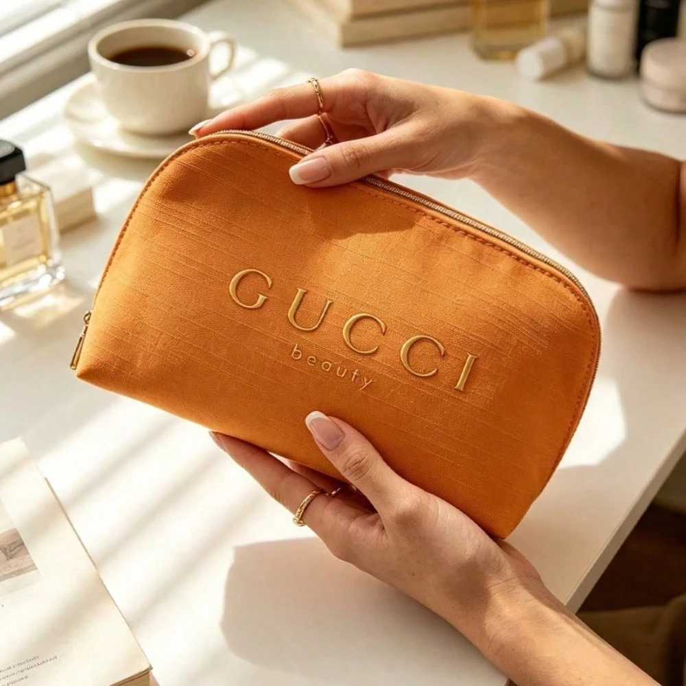GUCCI Orange Makeup Bag Zipper - Women Bags Gucci recension och pris
