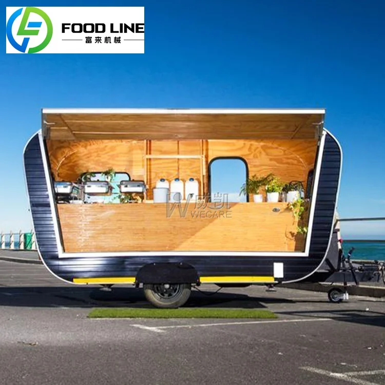 

FILAI Wooden Fried Chicken Food Truck Enclosed Trailer Foodtruck Mobile Food Cart with Wheels