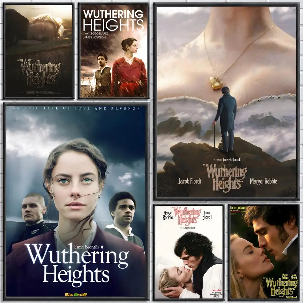 Novel Wuthering Heights Poster Self-adhesive Art Waterproof Paper Sticker Coffee House Bar Room Wall Decor
