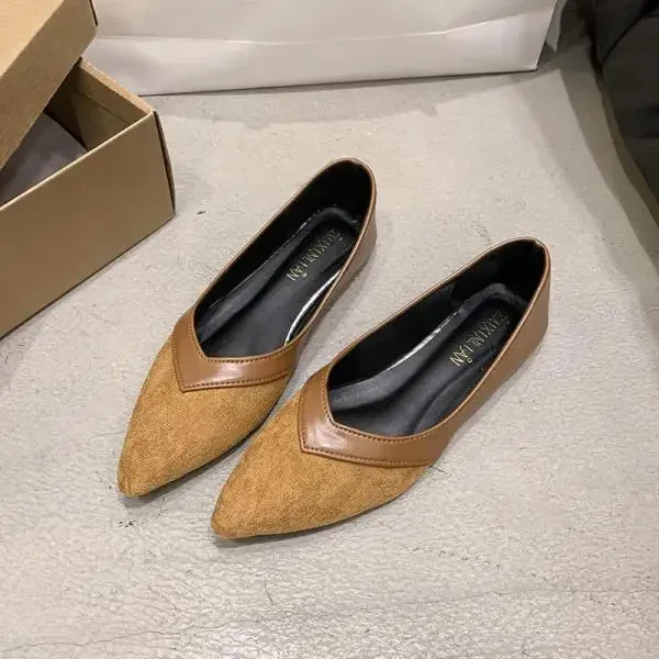 Simple Solid Coloured Women's Flats Classic Fashionable Style Pointed Toe Suitable for Business Office Comfortable To Wear