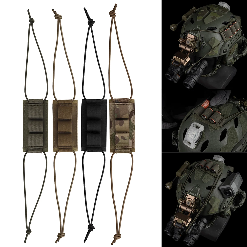 

Tactical Helmet Hook&Loop Lanyard Cord, Night Vision Elastic Rope Fixed Device, Hunting Airsoft Fast Helmet NVG Battery Bag