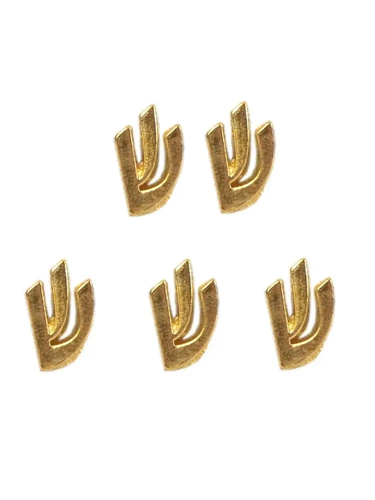 5 Stücke Silber und Goldene Metall Israel Judentum DIY Segen Mezuzah LOGO Abzeichen Dekorationen Zubehör 1,4 cm – Detail 1