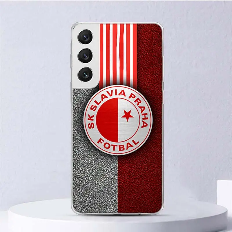 Sk Slavia Praha Czech Republic Soft Case For Samsung Galaxy S24 S23 S22 S21 Ultra S20 FE S10 Plus Phone Cover S9 S8 + S10E Funda