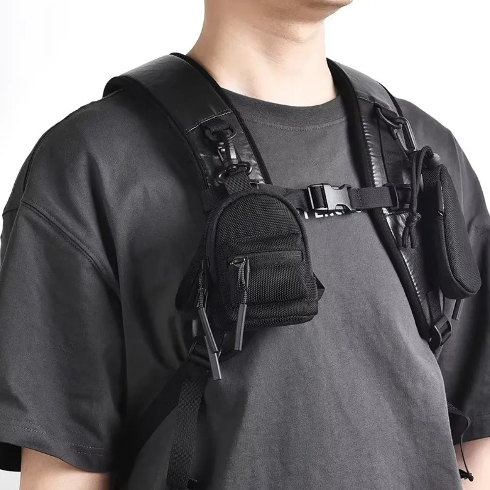 

Fashion Mini Headphone Bag Nylon Hanging Card Bag Outdoor with Zipper Crossbody Bag Personality Purse