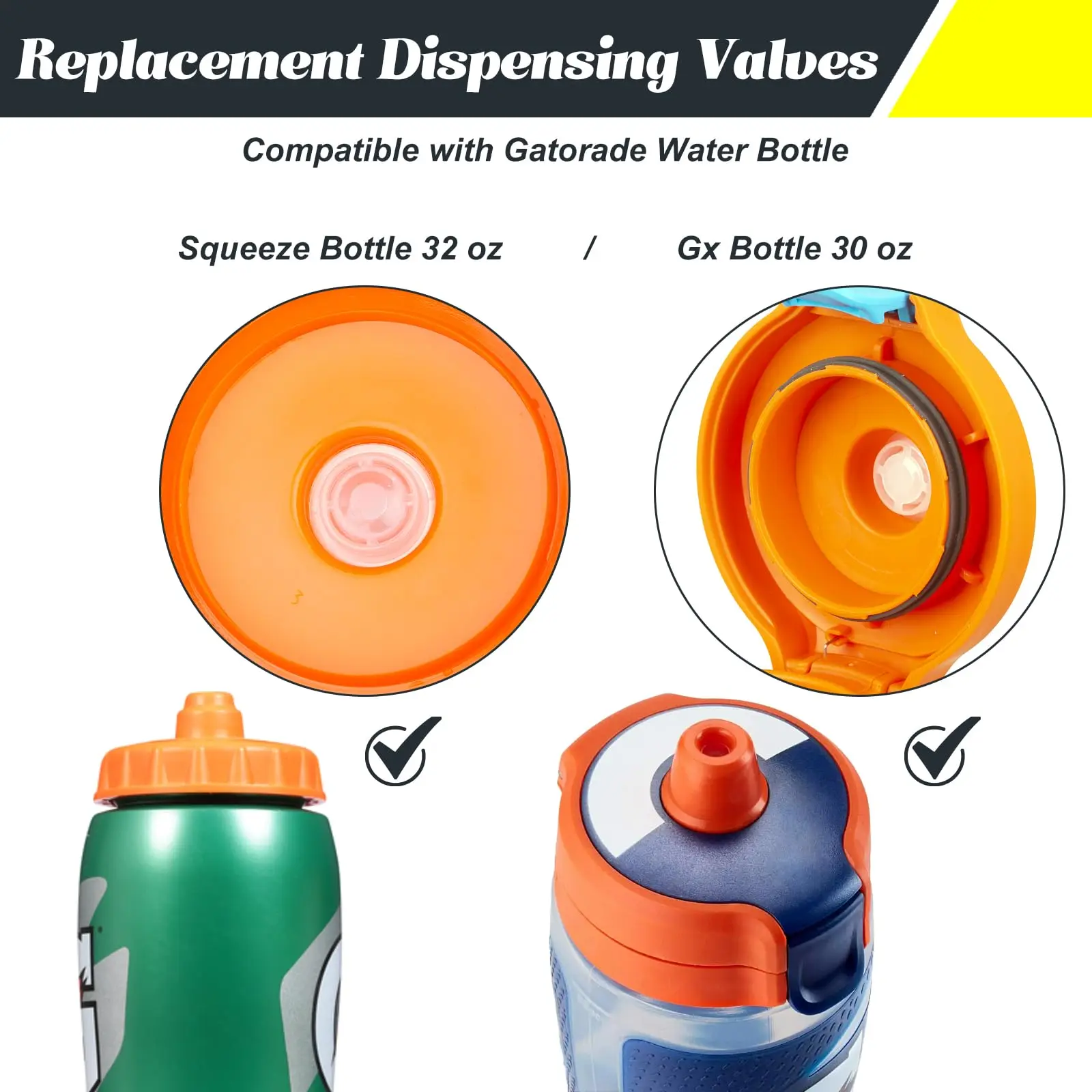 Replacement Valves Compatible with Gatorade Water Bottle Silicone Valve Replacement Accessories Compatible with Gatorade GX 30oz