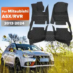 Car Floor Mats For Mitsubishi ASX/RVR 2013-2024 23 22 21 20 19 18 17 16 Custom Auto Foot Pads Carpet Cover Interior Accessories