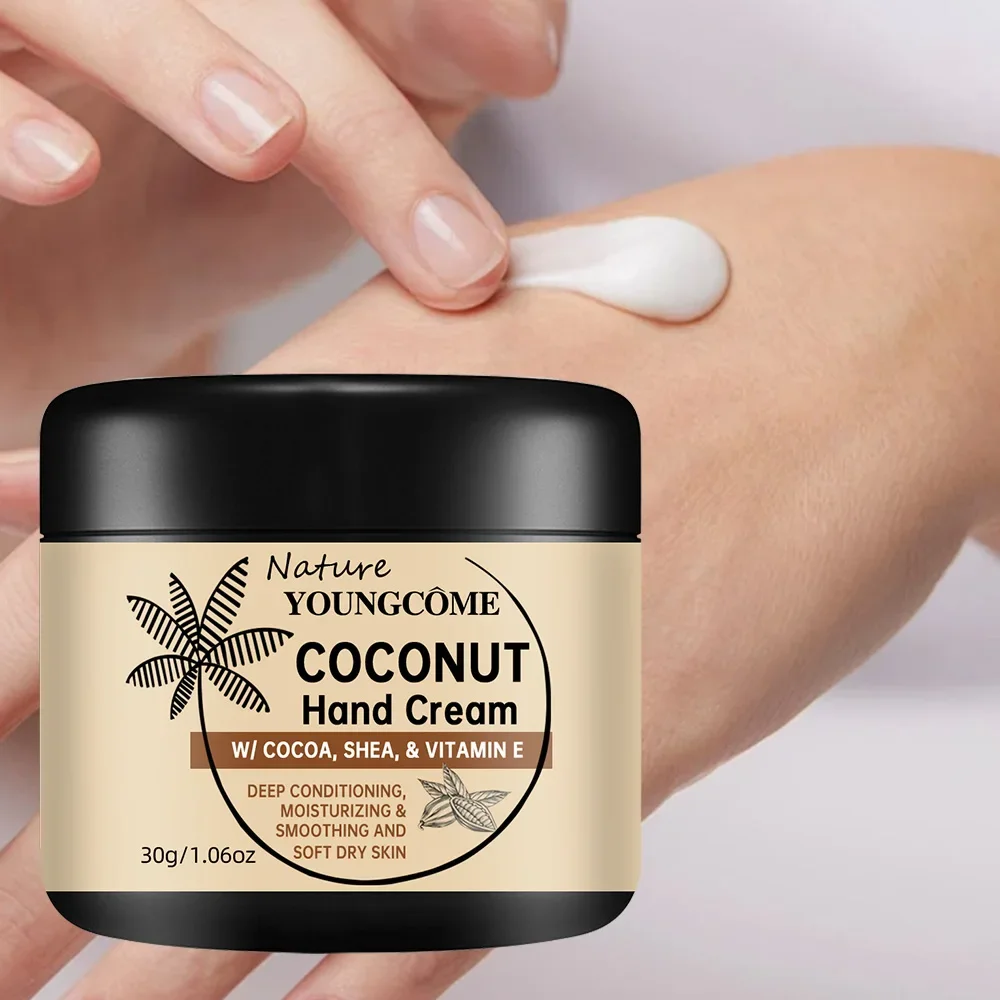 YOUNGCOME المضادة للتجاعيد كريم اليد الكراك زيت جوز الهند مصل إصلاح تتلاشى الخطوط الدقيقة التقشير تبييض ترطيب العناية بالبشرة